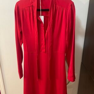 Beautiful red dress.